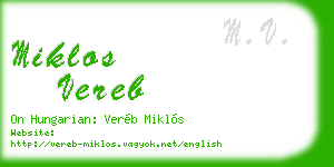 miklos vereb business card
